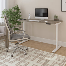 Load image into Gallery viewer, Walnut Gray &amp; White 60&quot; Electric-Powered Adjustable Desk

