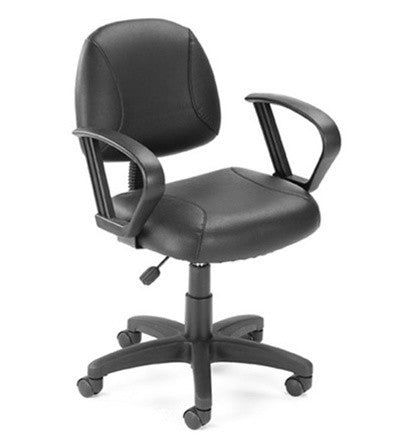 Office Chair with Loop Armrests in Black