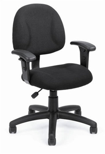 Middle Back Task Chair in Black, Burgundy, Gray, or Blue