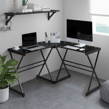 Load image into Gallery viewer, 51&quot; Black Wire Frame L-Desk
