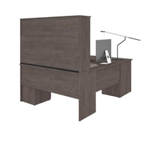 Load image into Gallery viewer, 60&quot; Bark Gray U-Shaped or L-Shaped Desk with Extra Storage
