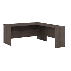 65" Warm Gray Maple Ergonomic L-Desk