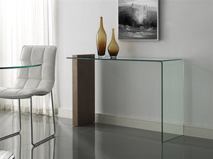 47" Glass Console Desk in Modern Style
