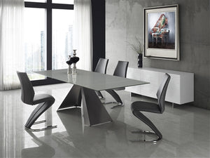 Sleek Gray Eco-Leather Guest or Conference Chair in S-Style (Set of 2)
