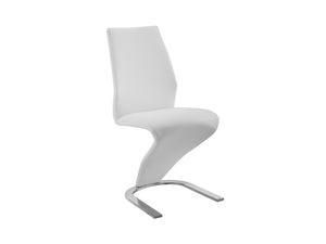 Sleek White Eco-Leather Guest or Conference Chair in S-Style (Set of 2)