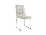 Gray Leatherette Guest or Conference Chair w/ Checked Design (Set of 2)