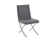 Load image into Gallery viewer, Guest or Conference Chair in Dark Gray Eco-Leather &amp; Chrome (Set of 2)
