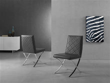 Load image into Gallery viewer, Guest or Conference Chair in Dark Gray Eco-Leather &amp; Chrome (Set of 2)
