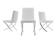 Load image into Gallery viewer, Guest or Conference Chair in White Eco-Leather &amp; Chrome (Set of 2)
