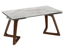 Load image into Gallery viewer, 63&quot; Walnut and Ceramic Conference Table
