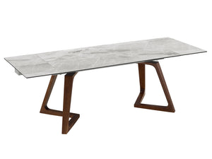 63" Walnut and Ceramic Conference Table