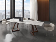 Load image into Gallery viewer, 63&quot; Walnut and Ceramic Conference Table
