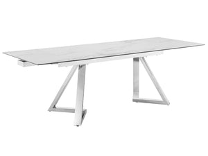 63-95" Extending Conference Table in Steel & Ceramic