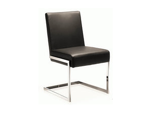 Square-Style Dark Brown Eco-Leather Guest or Conference Chair (Set of 2)
