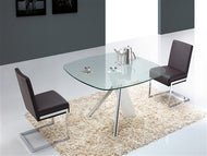 Square-Style Dark Brown Eco-Leather Guest or Conference Chair (Set of 2)