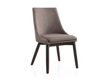Load image into Gallery viewer, Sleek Guest or Conference Chair in Dark Gray Linen &amp; Walnut (Set of 2)
