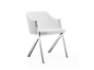 White Eco-Leather Guest or Conference Chair
