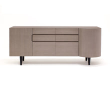 Load image into Gallery viewer, Modern &amp; Classic 74&quot; Light Gray Office Desk with Wenge Legs
