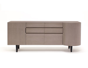 Modern & Classic 74" Light Gray Office Desk with Wenge Legs