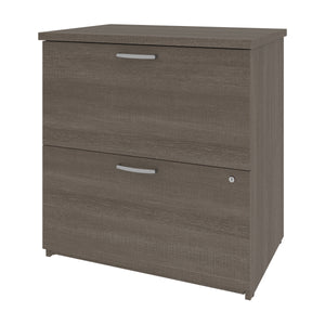Delicate 28" Bark Gray Locking File Cabinet