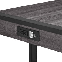 Load image into Gallery viewer, 48&quot; Modern Charcoal Desk with Shelves &amp; Built-In Plugs
