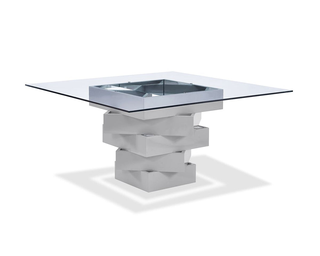 Stunning Glass Top Meeting Table w/ Unique Base