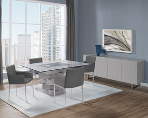 Stunning Glass Top Meeting Table w/ Unique Base