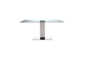 Modern Single Pedestal Glass Top Meeting Table