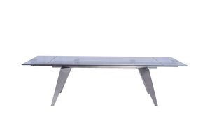 Striking 79"-100" Extendable Glass Conference Table