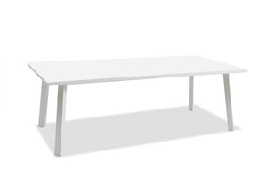 Aluminum 87" Conference Table in White