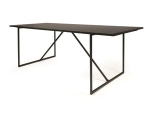 Black Marble and Aluminum Conference Table or Executive Desk