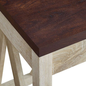 46" Natural Office Desk in Classic Farmhouse Style
