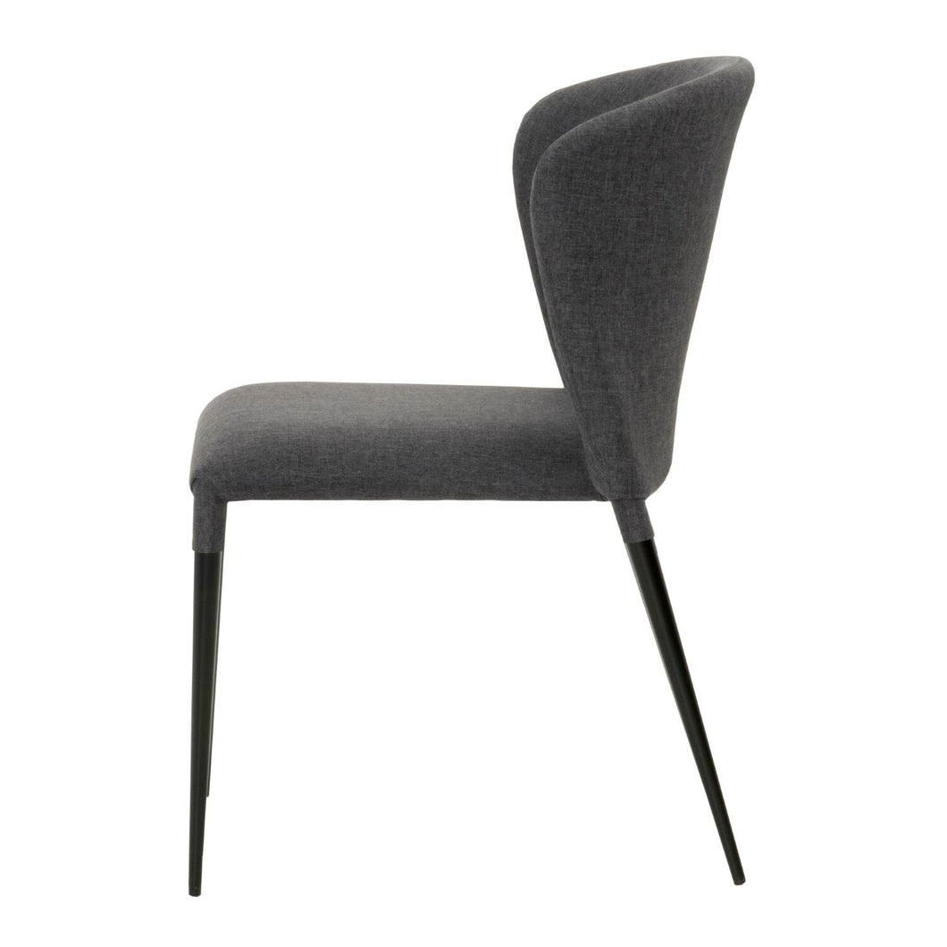 Simple Lightweight Charcoal Guest or Conference Chairs (Set of 4)