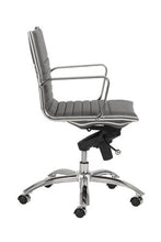 Load image into Gallery viewer, Modern Gray Low Back Office Chair with Chrome Accents
