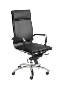 Black & Chrome High Back Modern Office Chair