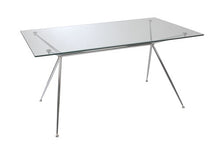 Load image into Gallery viewer, 60&quot; Premium Clear Glass Executive Desk with Elegant Chromed Steel Frame
