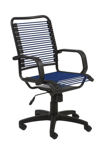 Modern Bungee Office Chair with Blue Supports