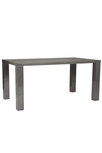 63" Sleek Gray Lacquer Executive Desk