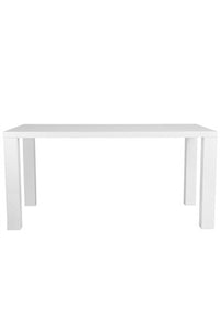 63" White Lacquer Modern Executive Desk