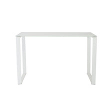 Load image into Gallery viewer, 48&quot; Modern White Glass Office Desk with Steel Frame
