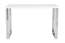 Load image into Gallery viewer, Classy 48&quot; White Lacquer and Chrome Office Desk
