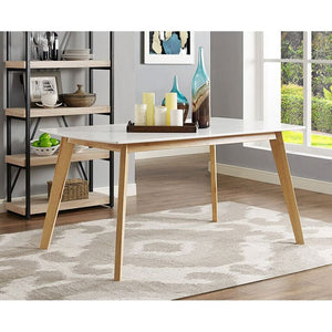60" Mid-Century Modern Office Desk w/ White Top