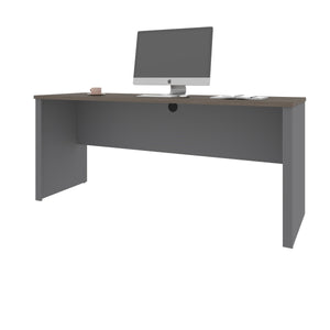 Bark Gray and Slate 71" Narrow Desk