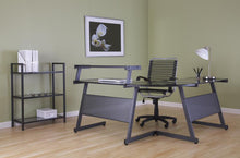 Load image into Gallery viewer, Understated Wheeled Office Chair w/ Black Bungee Back
