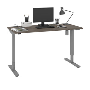 Electric Adjustable 72" Desk in Bark Gray