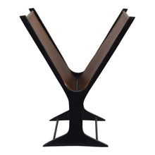 Load image into Gallery viewer, Gorgeous Magazine Rack of Aluminum &amp; Brown Leather
