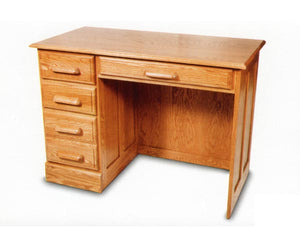 Solid Oak Single Pedestal Office Desk with Finish Options