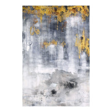 Load image into Gallery viewer, 40&quot; x 60&quot; Acrylic Wall Art in Gray w/ Dripping Gold Leaf
