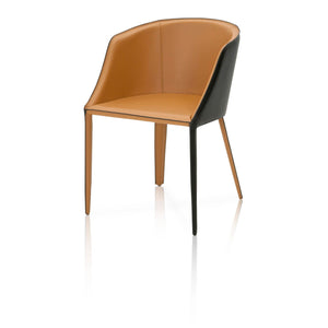 Sophisticated Saddle Leather Guest or Conference Chair