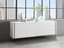 Load image into Gallery viewer, Professional 74&quot; White &amp; Glass Credenza
